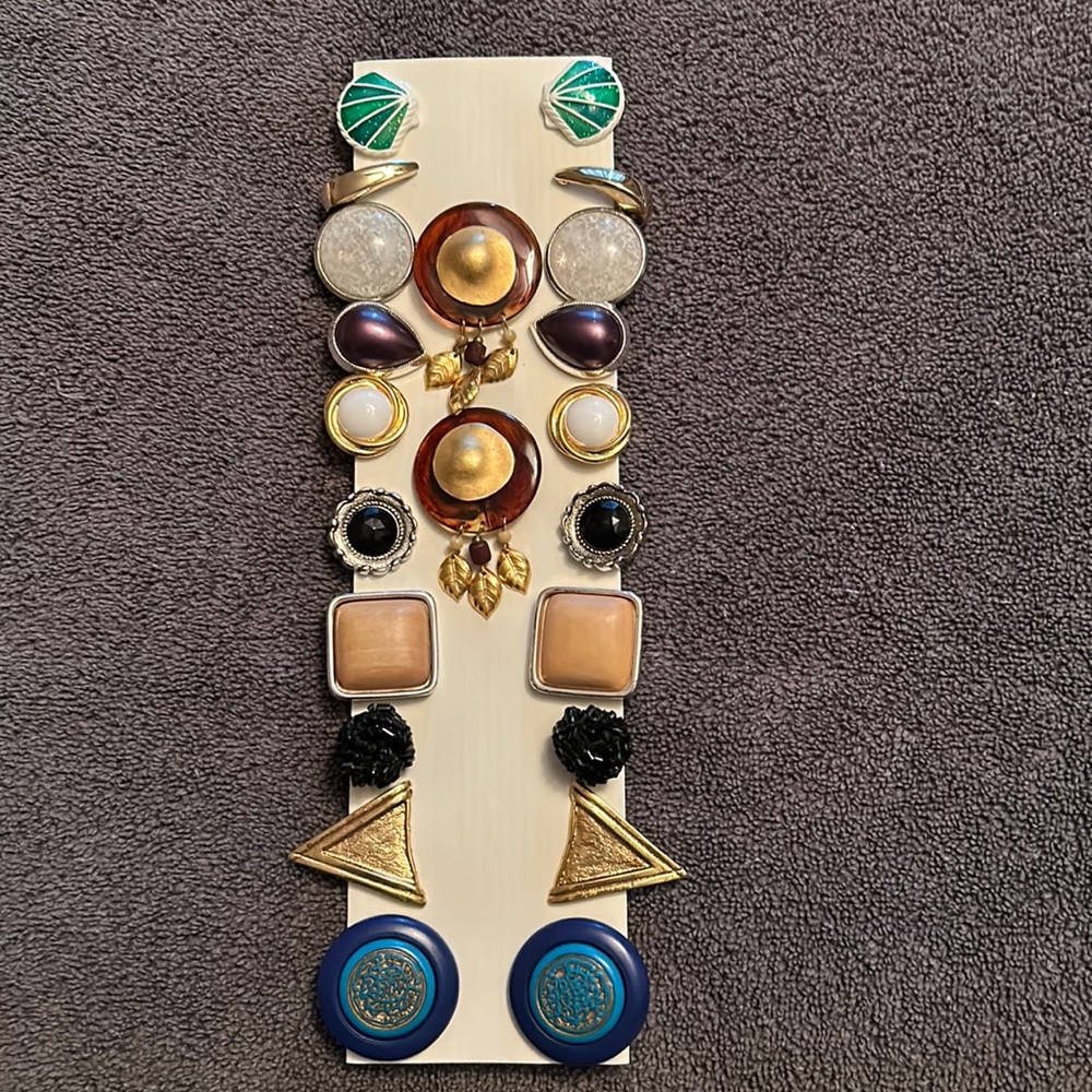 BUNDLE with other earring collection!  
Clip earrings - 11 pairs